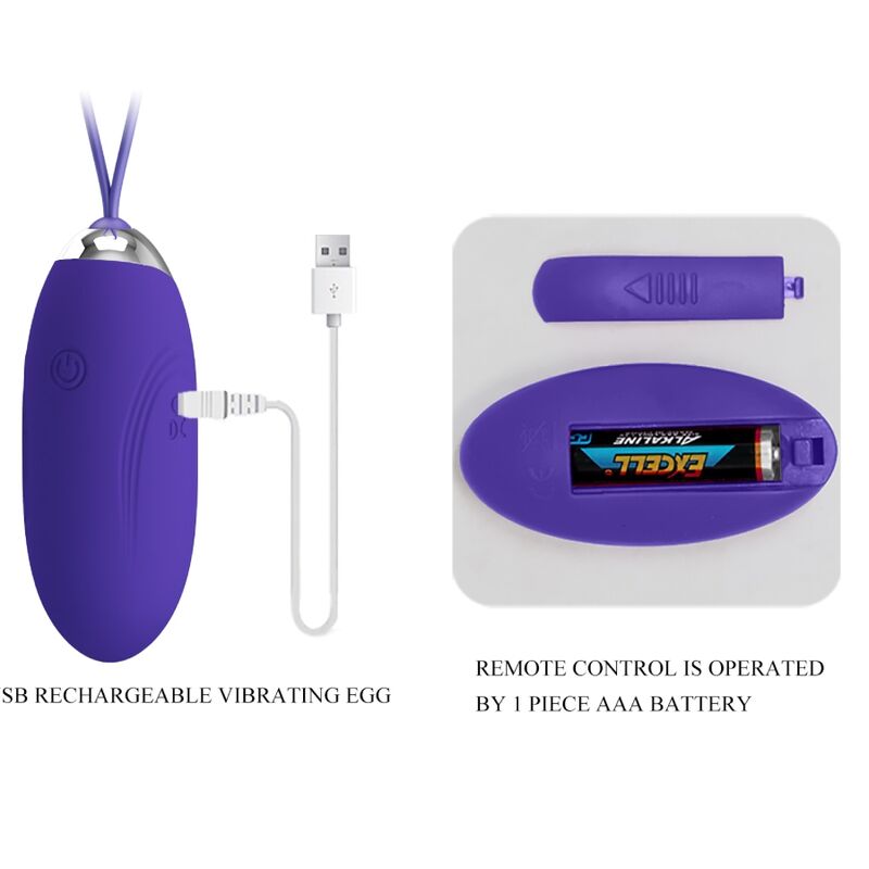 PRETTY LOVE Jenny – Vibrierendes Ei mit Fernbedienung, violett