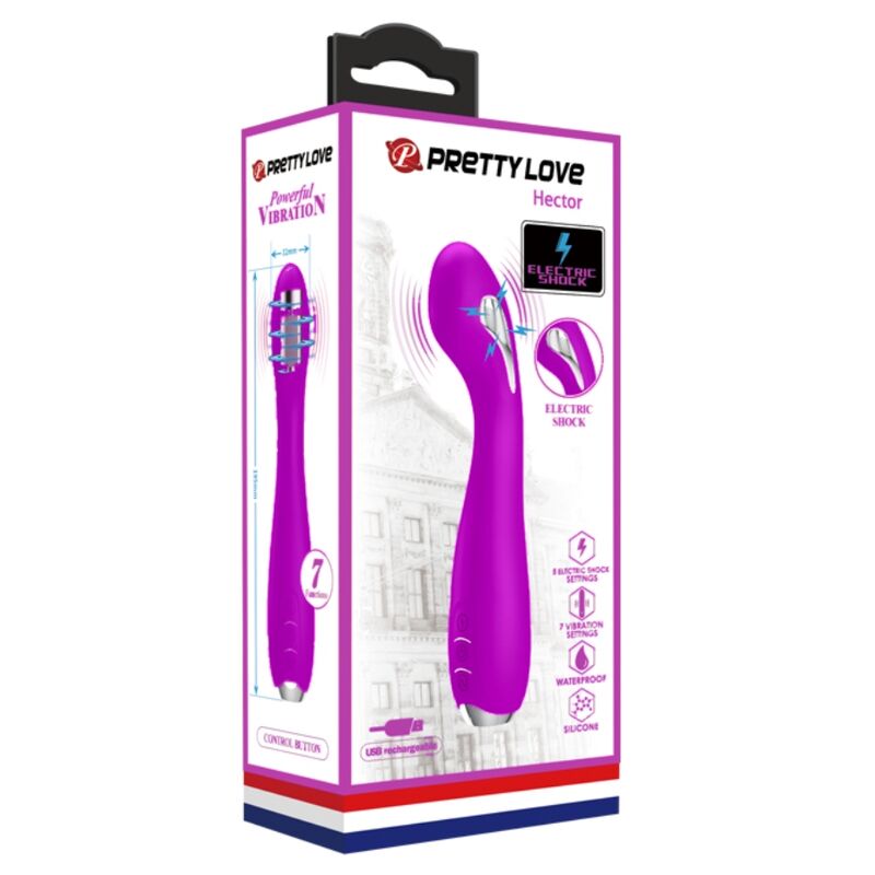 PRETTY LOVE Hector – Elektro-Vibrator mit G-Punkt-Kurve, lila