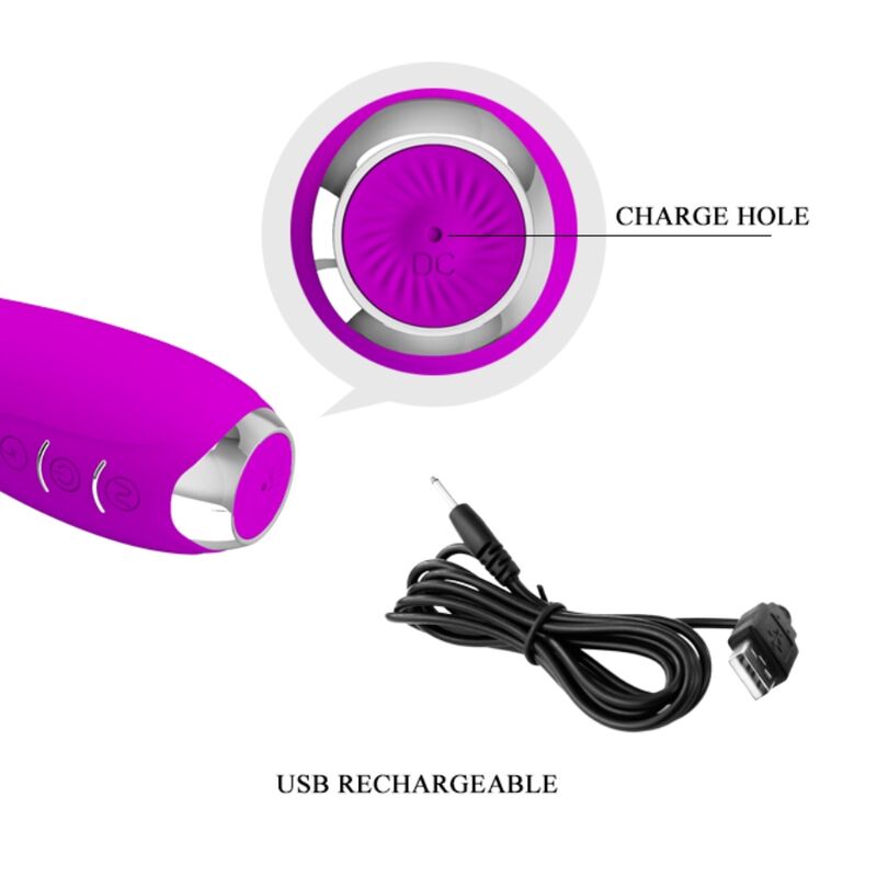 PRETTY LOVE Hector – Elektro-Vibrator mit G-Punkt-Kurve, lila