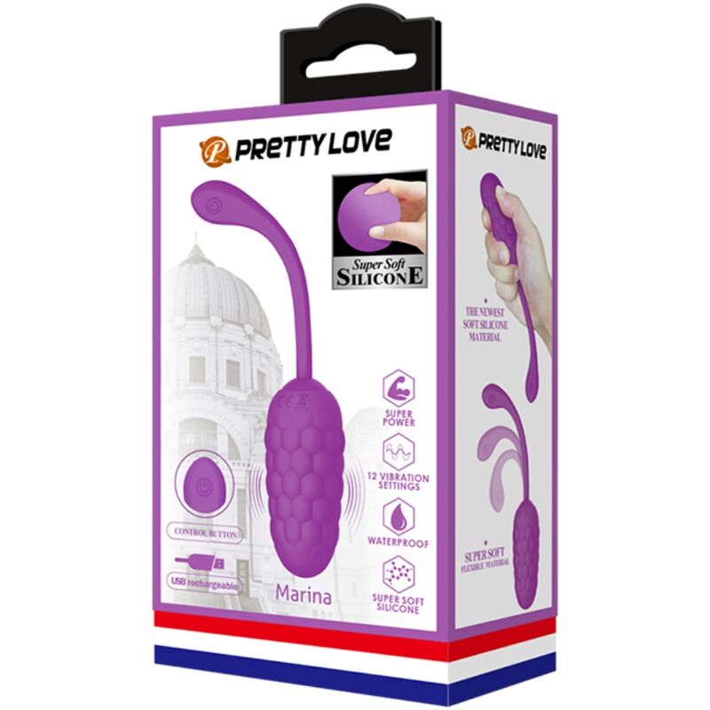 PRETTY LOVE – Gepolstertes Vibrations-Ei, 12 Modi, Lila