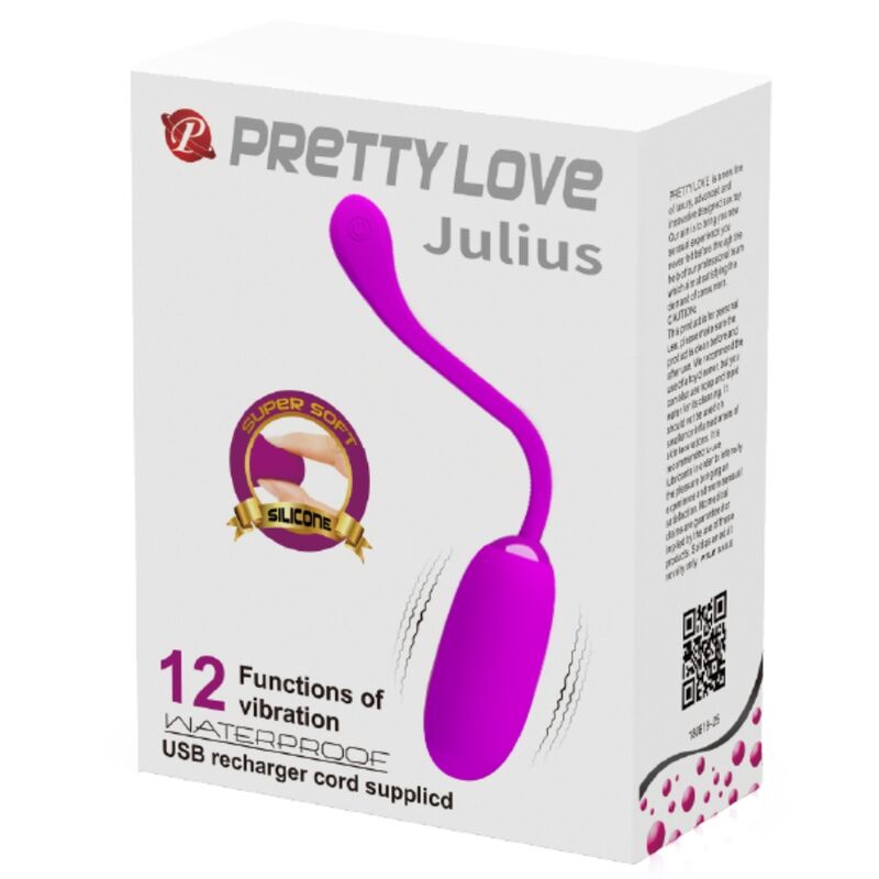 PRETTY LOVE – UOVO VIBRANTE JULIUS IMPERMEABILE-RICARICABILE VIOLA