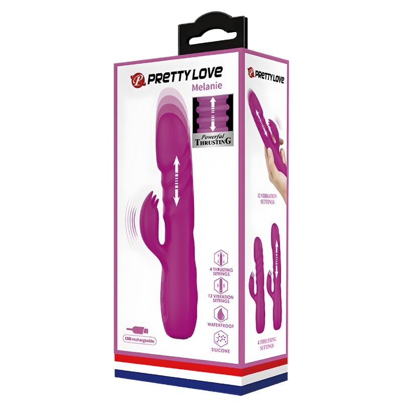 PRETTY LOVE Melanie – Rabbit-Vibrator mit Stossfunktion, violett