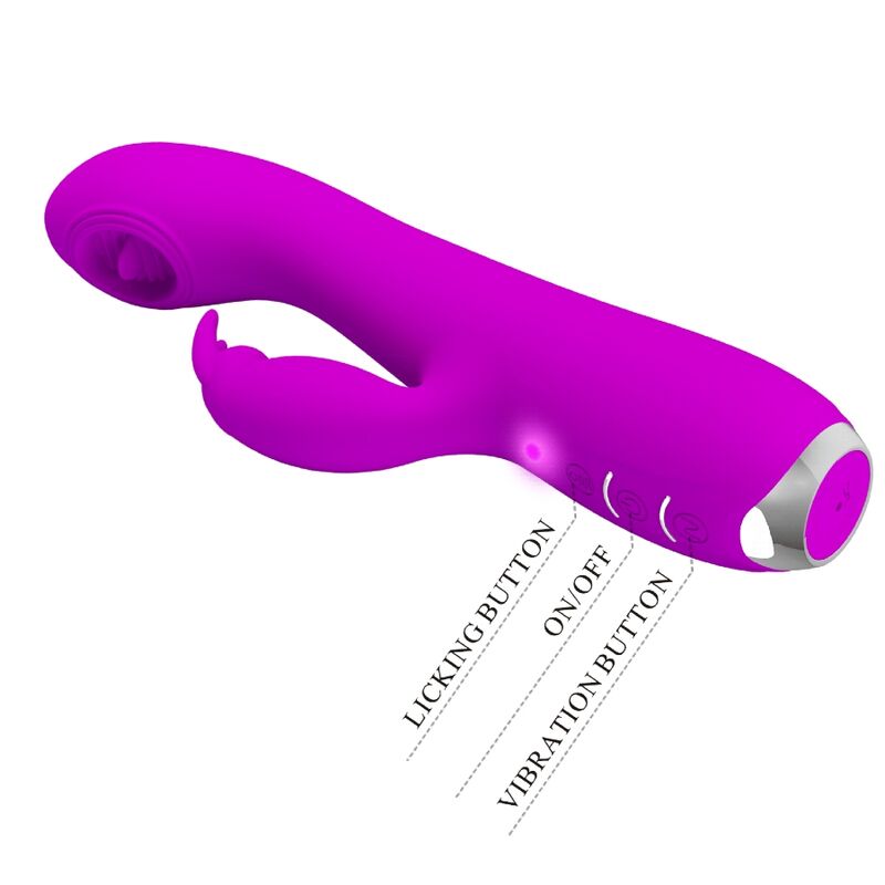 PRETTY LOVE Rachel – Zungenvibrator mit Leckfunktion, lila