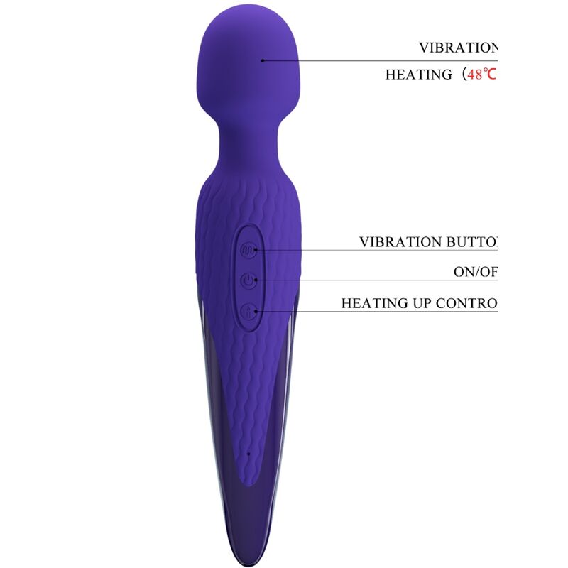 PRETTY LOVE Antony – Wand-Vibrator mit Wärmefunktion, violett