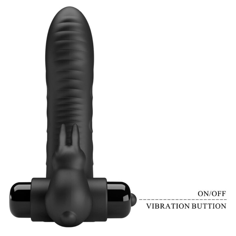 PRETTY LOVE – Vance Rabbit-Fingervibrator, 10 Modi, Schwarz