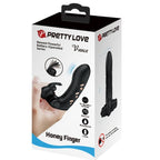 PRETTY LOVE – Vance Rabbit-Fingervibrator, 10 Modi, Schwarz