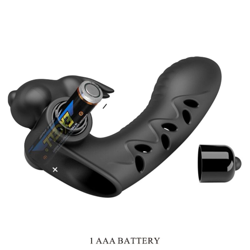 PRETTY LOVE – Vance Rabbit-Fingervibrator, 10 Modi, Schwarz