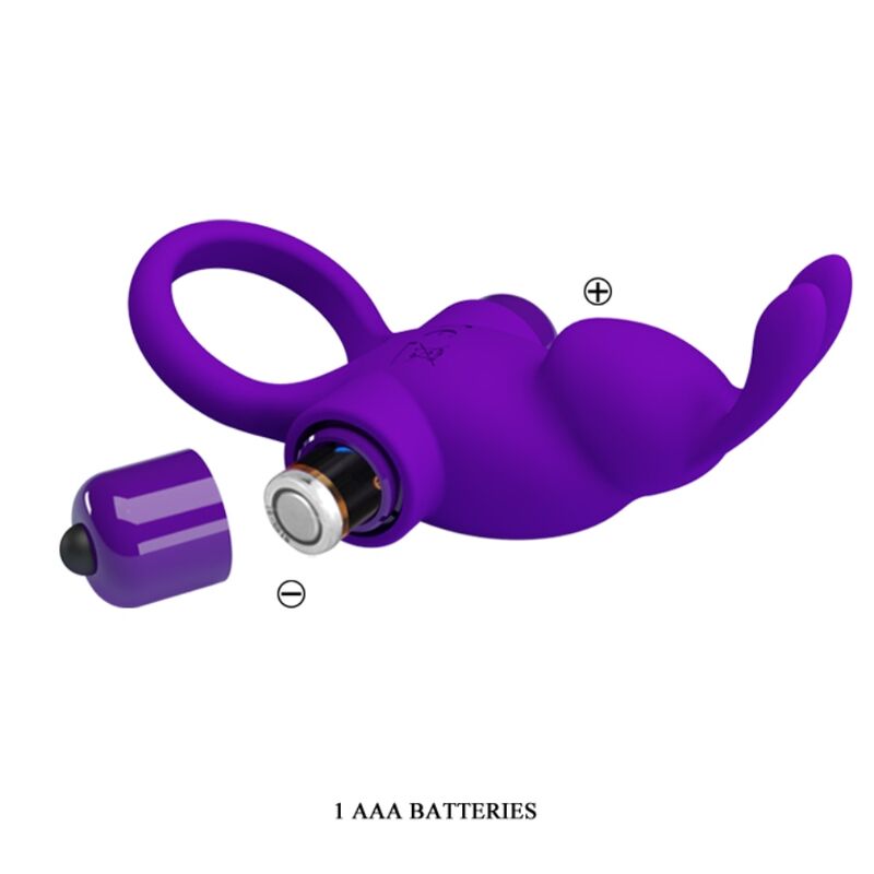 PRETTY LOVE – ANELLO VIBRATORE I CONIGLIO PER PENE VIOLA
