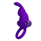 PRETTY LOVE – ANELLO VIBRATORE I CONIGLIO PER PENE VIOLA