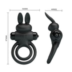 PRETTY LOVE – ANELLO VIBRATOR III RABBIT PER PENE NERO