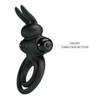 PRETTY LOVE – ANELLO VIBRATOR III RABBIT PER PENE NERO