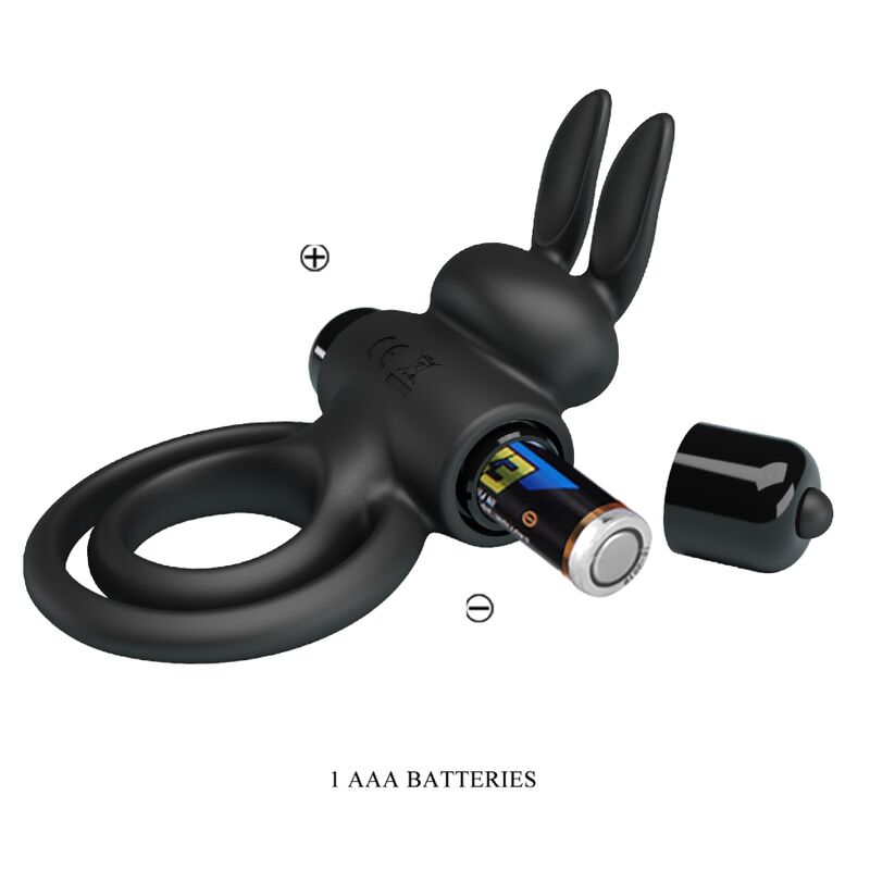 PRETTY LOVE – ANELLO VIBRATOR III RABBIT PER PENE NERO