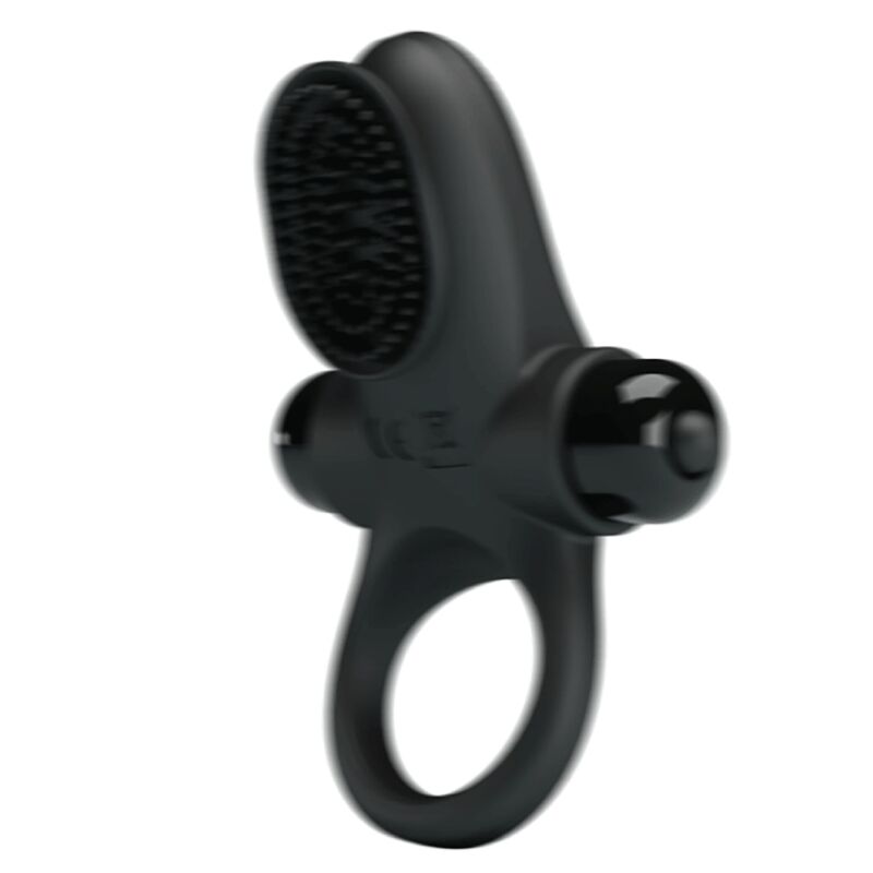 PRETTY LOVE – Vibrationsring II mit Klitoris-Kugel, Schwarz