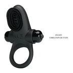 PRETTY LOVE – Vibrationsring II mit Klitoris-Kugel, Schwarz