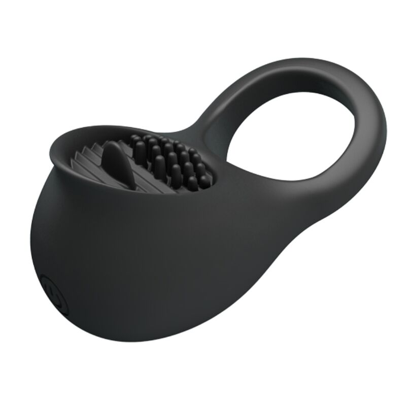 PRETTY LOVE – ANELLO VIBRANTE PER PENE CON LINGUA NERA