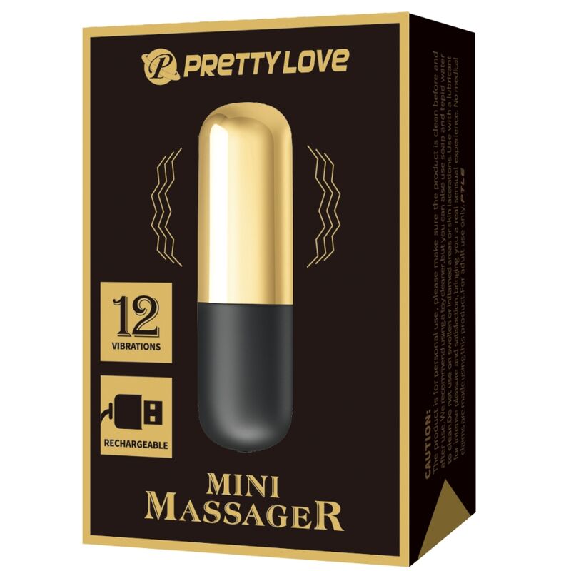 PRETTY LOVE – Goldener Kugelvibrator, 12 Modi