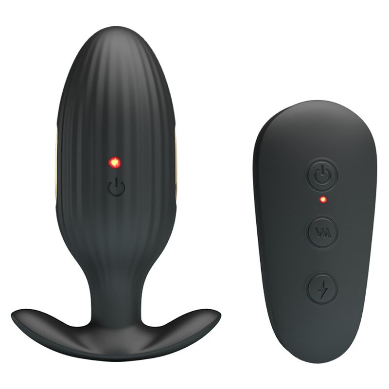 PRETTY LOVE – VIBRATEUR ANAL RECHARGEABLE KELLY PLUG NOIR