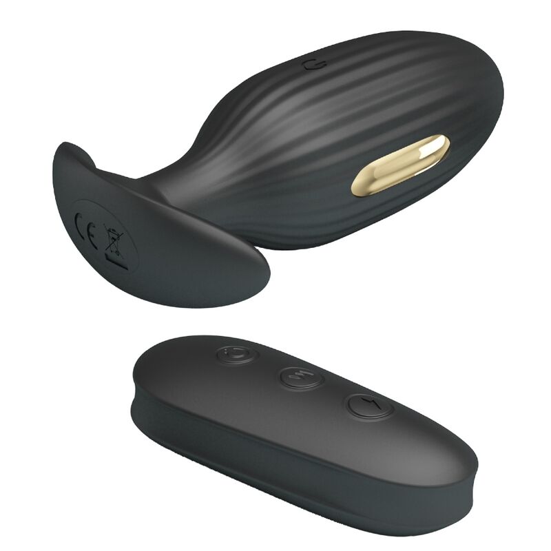PRETTY LOVE – VIBRATEUR ANAL RECHARGEABLE KELLY PLUG NOIR