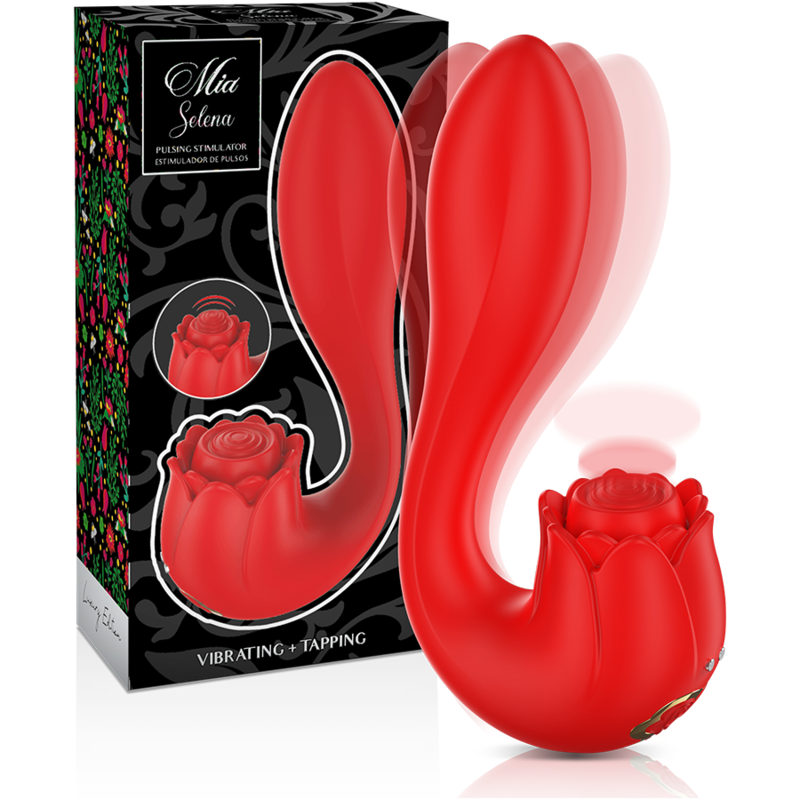 MIA Selena – Stimulator mit Vibrations- und Klappfunktion, Rot