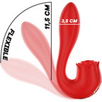 MIA Selena – Stimulator mit Vibrations- und Klappfunktion, Rot