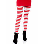 LEG AVENUE – COLLANT A RIGHE BIANCO/ROSSO