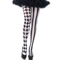 LEG AVENUE Schwarz-weisse Harlekin-Strumpfhose