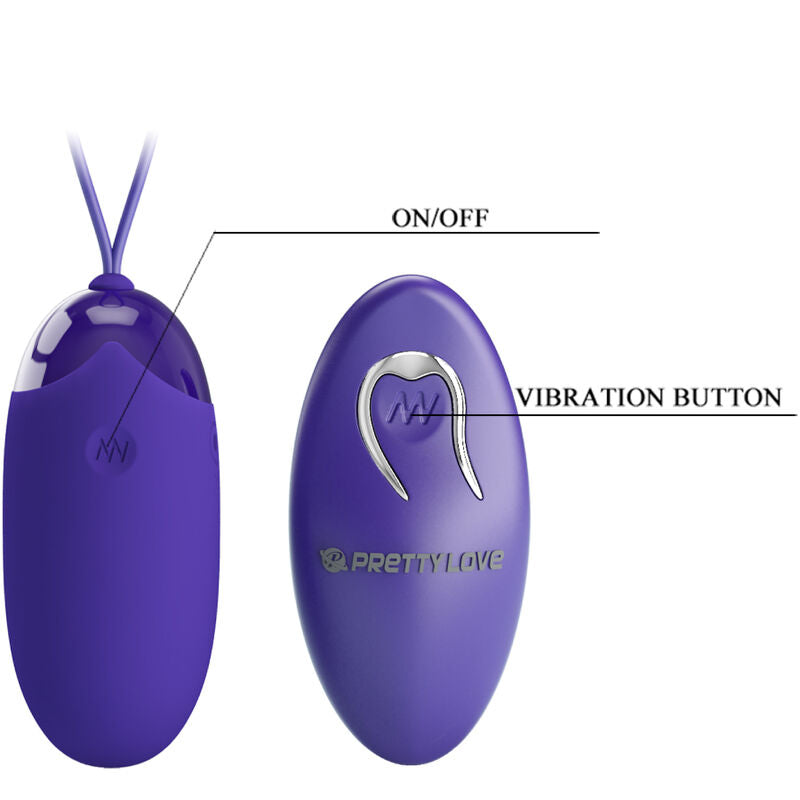 PRETTY LOVE Berger – Vibrationsei mit Fernbedienung, violett