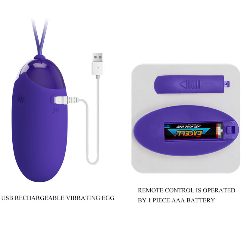 PRETTY LOVE Berger – Vibrationsei mit Fernbedienung, violett