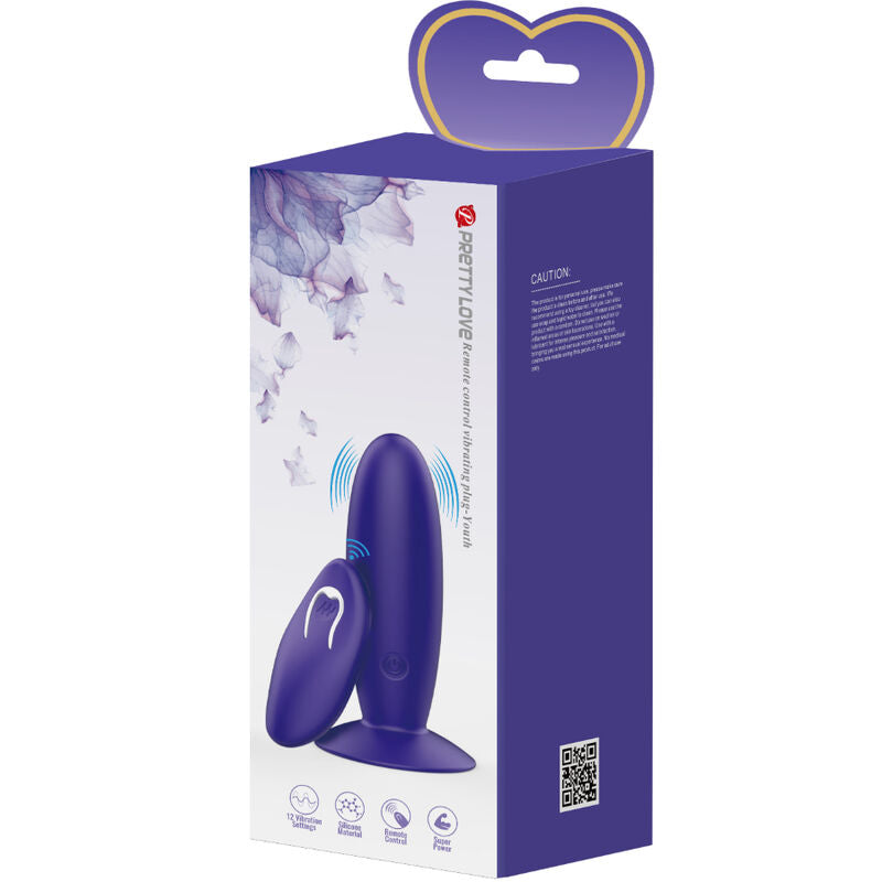 PRETTY LOVE – VIBRATEUR ANAL YOUTH PLUG TÉLÉCOMMANDE VIOLET