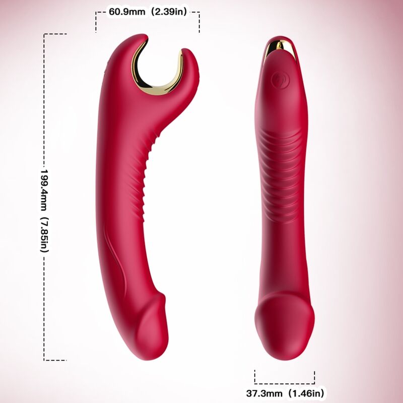 ARMONY – PRINCE DILDO VIBRATOR & ROTATOR RED