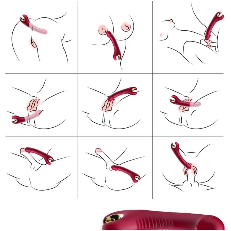 ARMONY – PRINCE DILDO VIBRATOR & ROTATOR RED