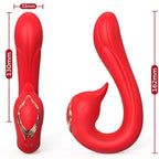 ARMONY Delfin – Multiposition-Vibrator mit Wärmeeffekt, Rot