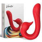 ARMONY Delfin – Multiposition-Vibrator mit Wärmeeffekt, Rot