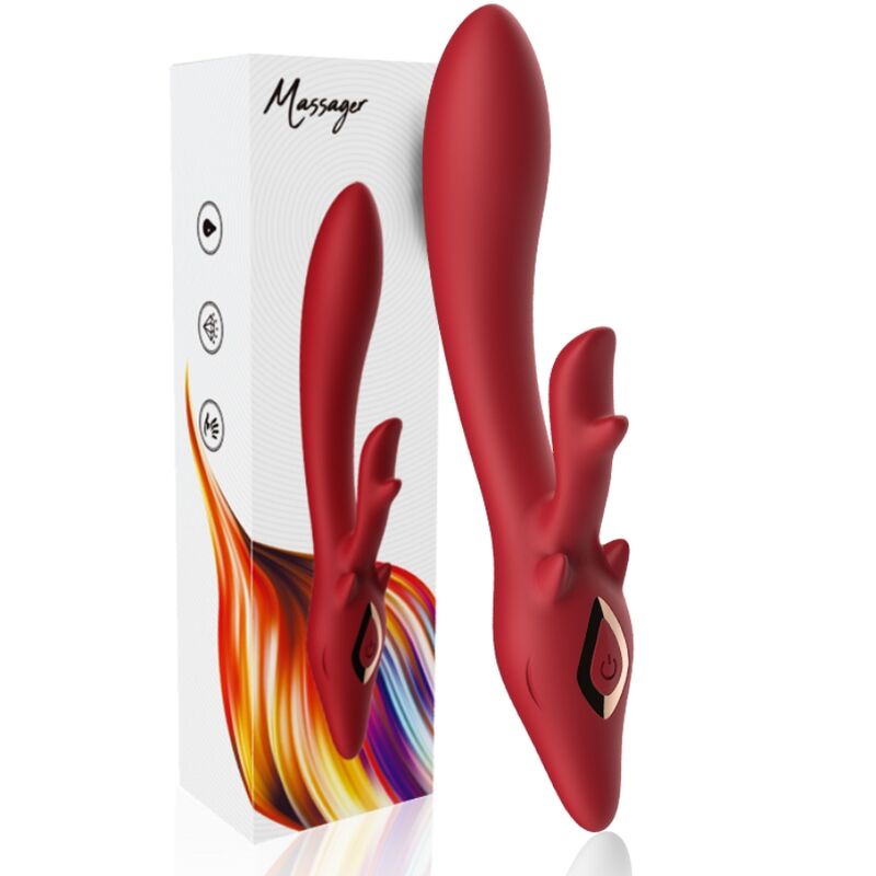 ARMONY – VIBRATORE ELK RABBIT CURVO ROSSO