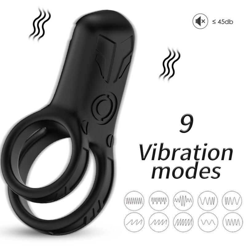 ARMONY – DOUBLE RING VIBRATOR BLACK