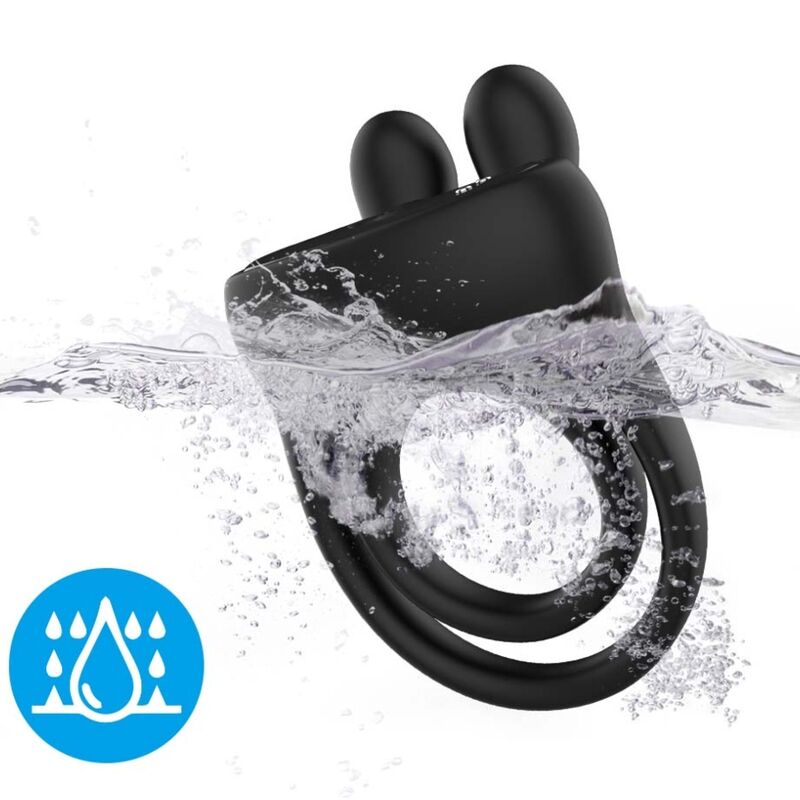 ARMONY – ANELLO VIBRATORE RABBIT NERO