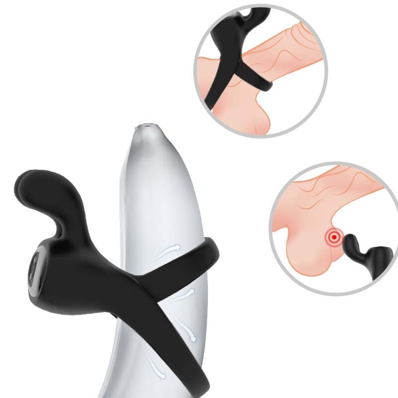 ARMONY – ANELLO VIBRATORE RABBIT NERO