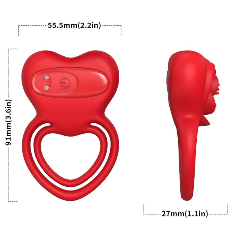ARMONY – RING VIBRATOR HEART RED