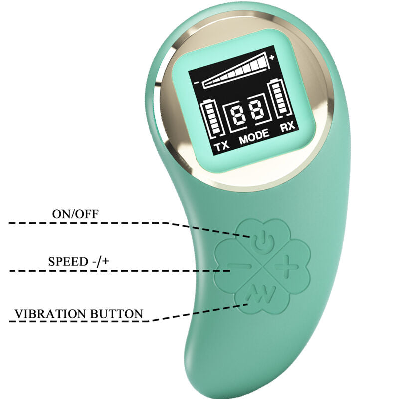 PRETTY LOVE – MINIERA DI UOVO VIBRANTE CON TELECOMANDO VERDE