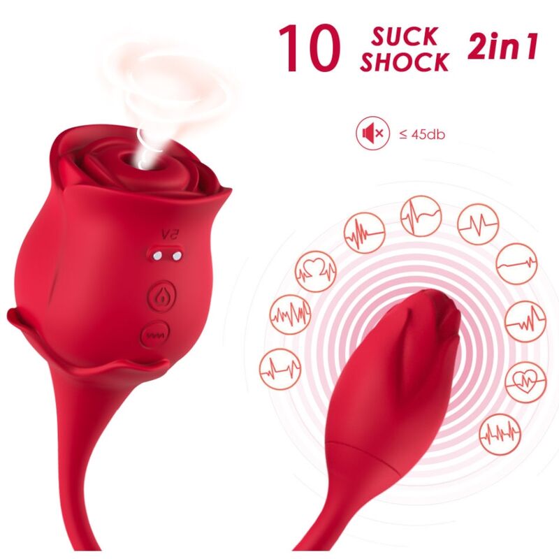 ARMONY – PINK CLITORIS SUCKER & VIBRATOR 10 MODES RED