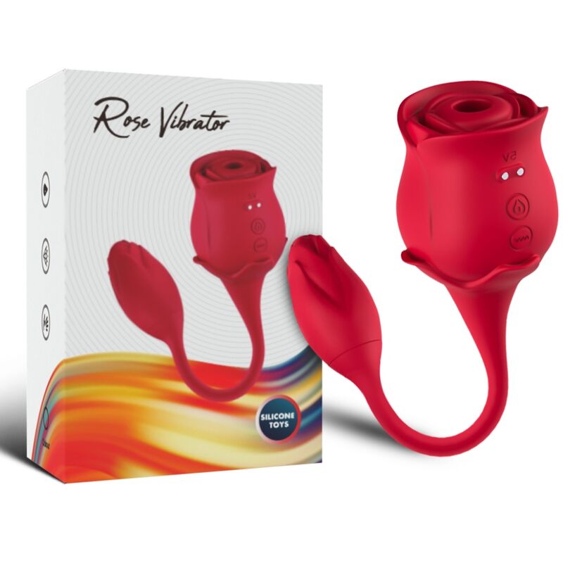 ARMONY – PINK CLITORIS SUCKER & VIBRATOR 10 MODES RED