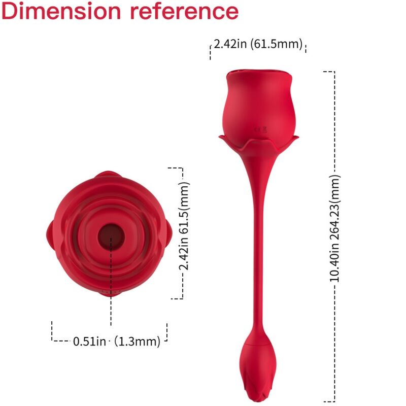 ARMONY – PINK CLITORIS SUCKER & VIBRATOR 10 MODES RED
