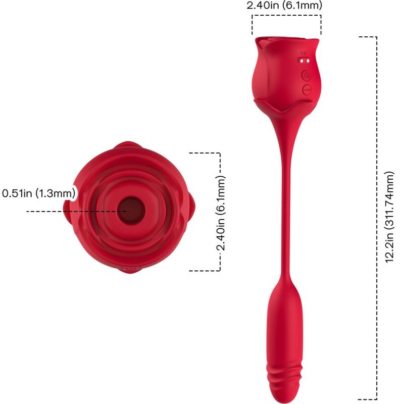 ARMONY Roseknight – Klitoris-Sauger in Rosenform, rot