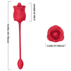 ARMONY – STIMULATEUR D'ASPIRATION ET VIBRATEUR ROSE 2 EN 1 10 MODES AVEC QUEUE ROUGE
