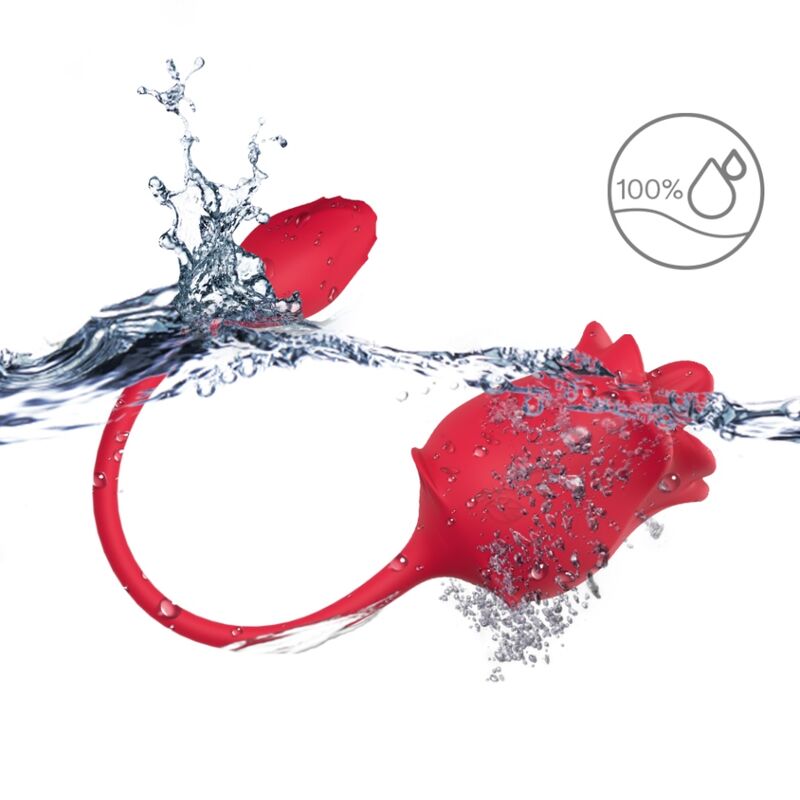 ARMONY – STIMOLATORE E VIBRATORE ROSA 2 IN 1 CON ASPIRAZIONE E CODA ROSSA 10 MODALITÀ
