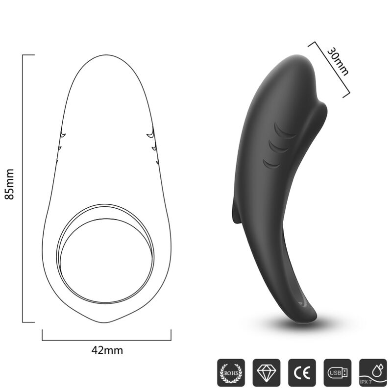 ARMONY Shark – Vibrationsring für Paare mit Fernbedienung