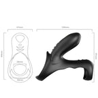 ARMONY – ANELLO VIBRATORE DOPPIO RANGER PER COPPIA NERO