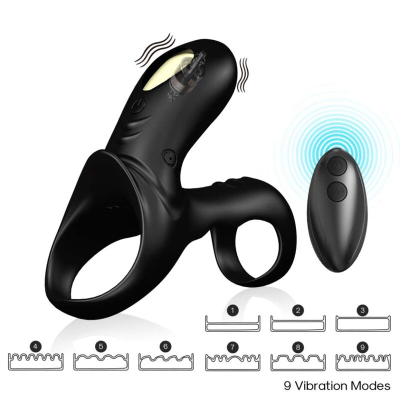 ARMONY – ANELLO VIBRATORE DOPPIO RANGER PER COPPIA NERO