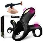 ARMONY – ANELLO VIBRATORE DOPPIO RANGER PER COPPIA NERO