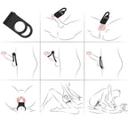 ARMONY – TWINS DOUBLE VIBRATOR RING FOR COUPLES BLACK